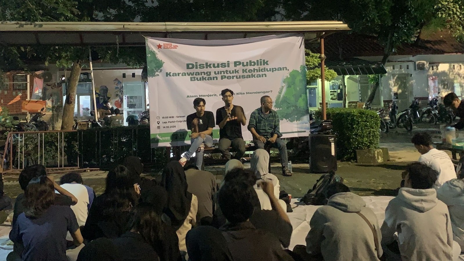 Thumbnail Artikel Diskusi Publik Krisis Alam Karawang, Massa Suarakan Kekhawatiran Akan Peningkatan Bencana Alam